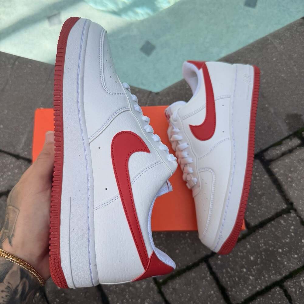 WOMENS AIR FORCE 1 07 SE NEXT NATURE WHITE GYM RED DV3808-105 SIZE 10 WOMEN - Picture 4 of 6